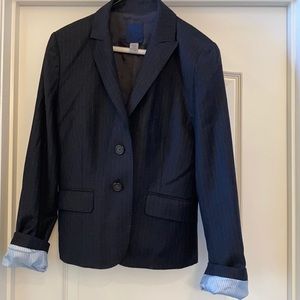 J. Crew Super 120s navy pinstripe blazer